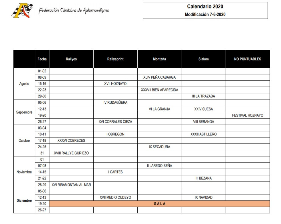 Calendario 18062020